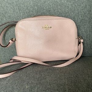Coach- (used) Pink mini camera Crossbody purse